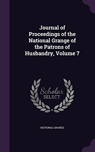 Journal of Proceedings of the National Grange of the Patrons of Husban cover