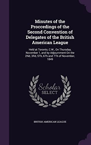 Minutes of the Proccedings of the Second Convention of Delegates of th cover