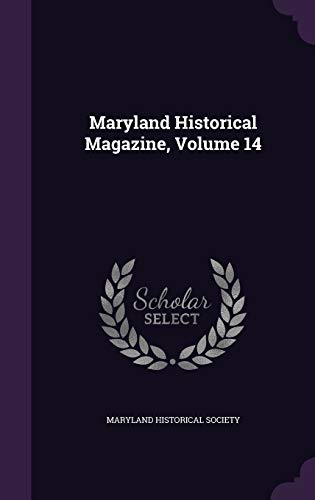 Maryland Historical Magazine, Volume 14 cover