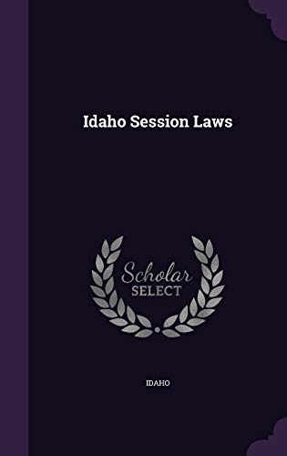 Idaho Session Laws cover