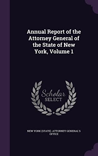 Annual Report of the Attorney General of the State of New York, Volume cover