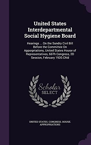 United States Interdepartmental Social Hygiene Board cover