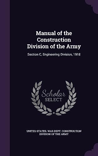 Manual of the Construction Division of the Army cover