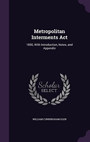 Metropolitan Interments Act cover