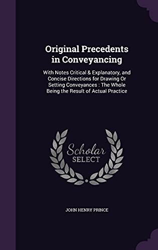 Original Precedents in Conveyancing cover