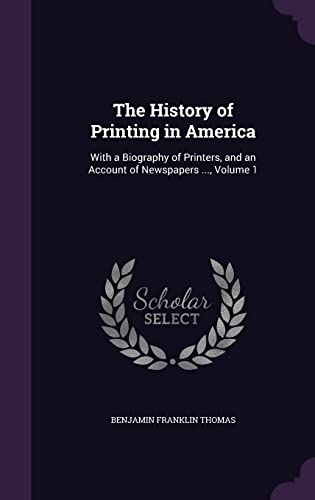 The History of Printing in America cover