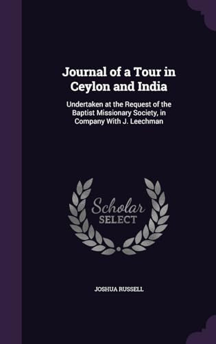 Journal of a Tour in Ceylon and India cover