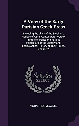 A View of the Early Parisian Greek Press cover