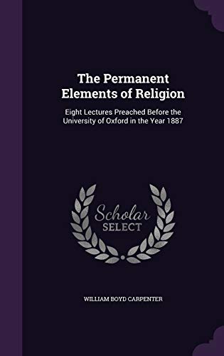 The Permanent Elements of Religion cover
