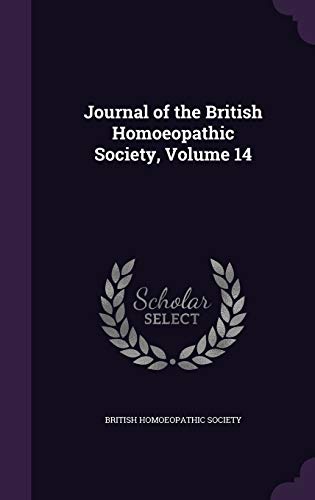 Journal of the British Homoeopathic Society, Volume 14 cover