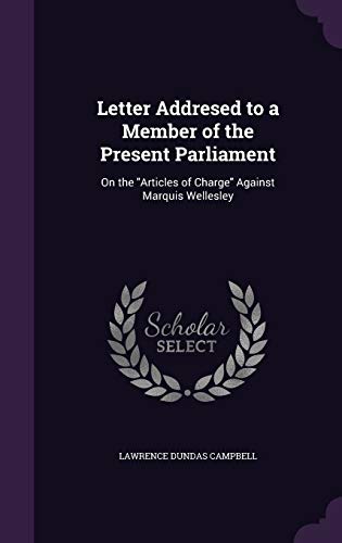 Letter Addresed to a Member of the Present Parliament cover