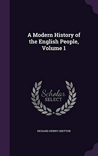 A Modern History of the English People, Volume 1 cover