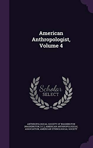 American Anthropologist, Volume 4 cover