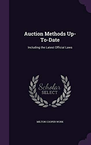 Auction Methods Up-To-Date cover