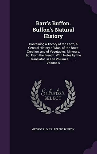 Barr's Buffon. Buffon's Natural History cover