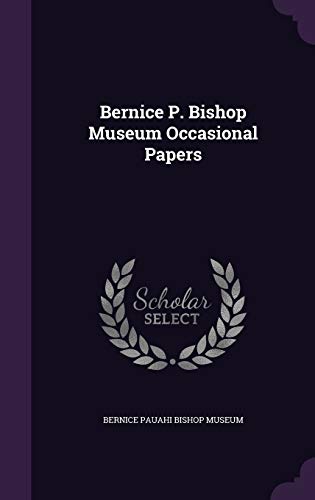 Bernice P. Bishop Museum Occasional Papers cover