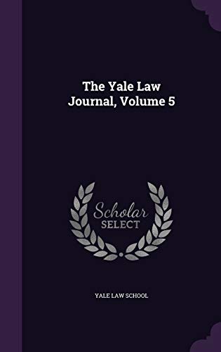 The Yale Law Journal, Volume 5 cover