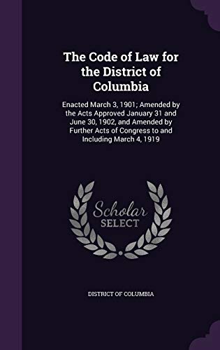 The Code of Law for the District of Columbia cover