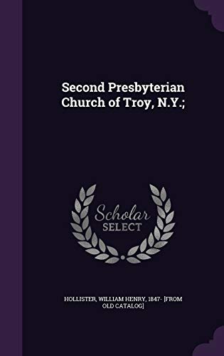 Second Presbyterian Church of Troy, N.Y.; cover