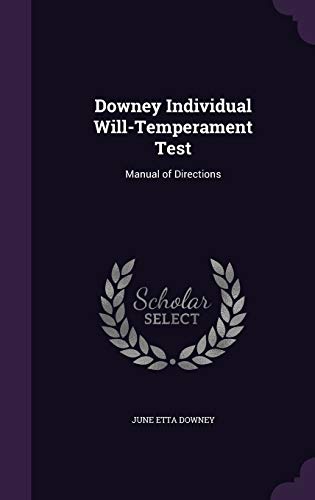 Downey Individual Will-Temperament Test cover