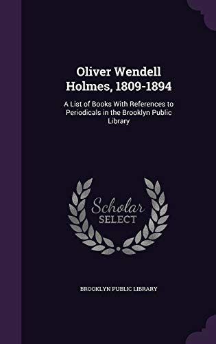Oliver Wendell Holmes, 1809-1894 cover