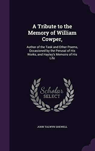 A Tribute to the Memory of William Cowper, cover