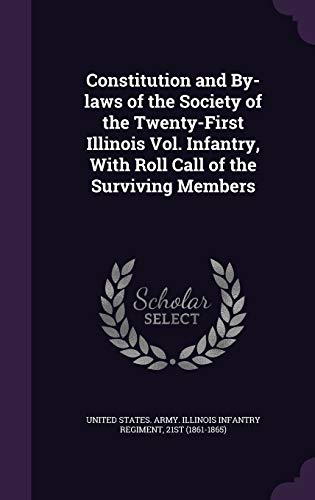 Constitution and By-laws of the Society of the Twenty-First Illinois V cover