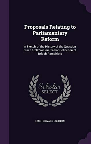 Proposals Relating to Parliamentary Reform cover