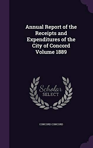 Annual Report of the Receipts and Expenditures of the City of Concord cover