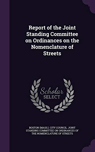 Report of the Joint Standing Committee on Ordinances on the Nomenclatu cover