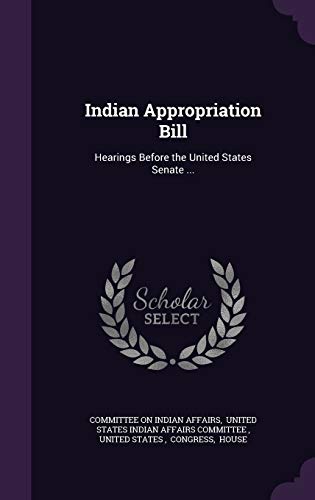 Indian Appropriation Bill cover