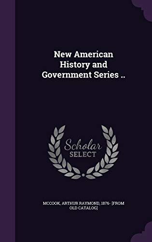 New American History and Government Series .. cover