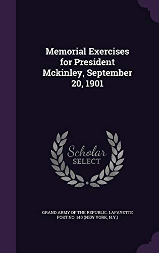 Memorial Exercises for President Mckinley, September 20, 1901 cover