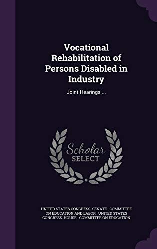 Vocational Rehabilitation of Persons Disabled in Industry cover