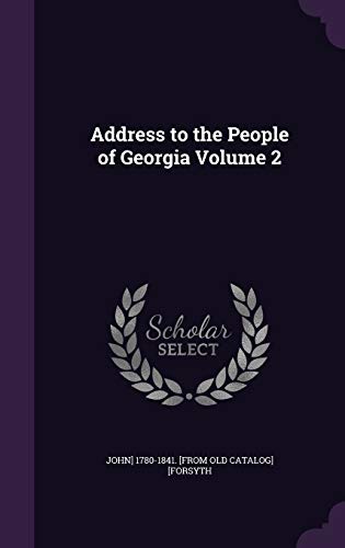 Address to the People of Georgia Volume 2 cover