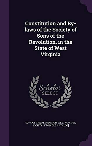 Constitution and By-laws of the Society of Sons of the Revolution, in cover