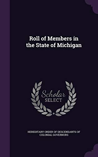 Roll of Members in the State of Michigan cover