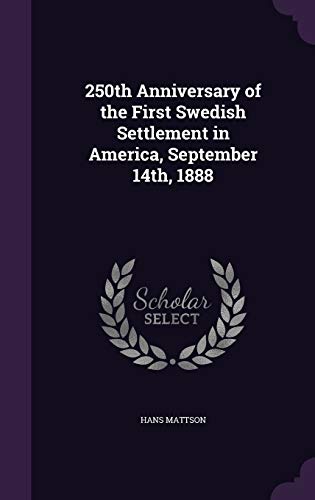250th Anniversary of the First Swedish Settlement in America, Septembe cover
