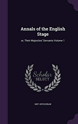 Annals of the English Stage cover
