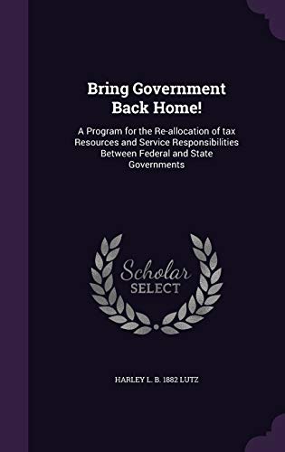 Bring Government Back Home! cover