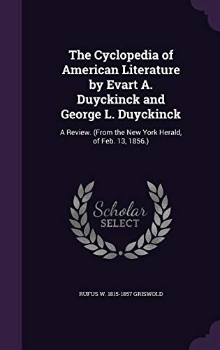 The Cyclopedia of American Literature by Evart A. Duyckinck and George cover art