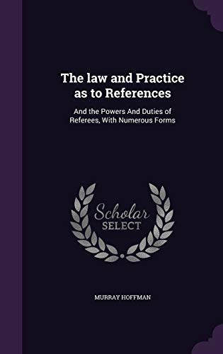 The law and Practice as to References cover