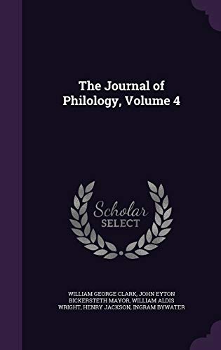 The Journal of Philology, Volume 4 cover