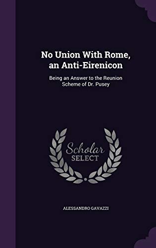 No Union With Rome, an Anti-Eirenicon cover