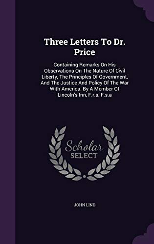 Three Letters To Dr. Price cover