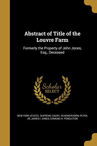 Abstract of Title of the Louvre Farm cover