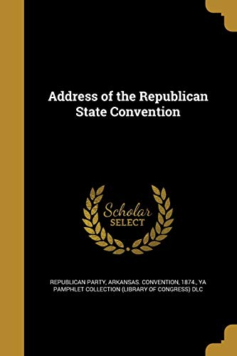 Address of the Republican State Convention cover