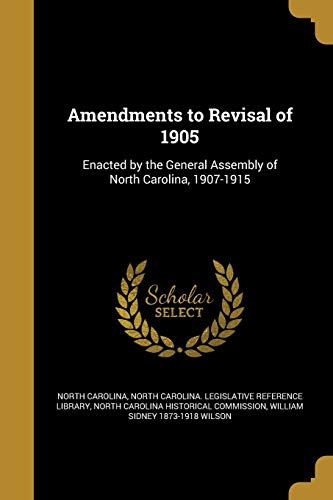 Amendments to Revisal of 1905 cover