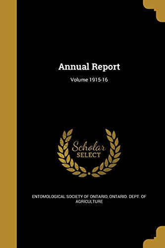 Annual Report; Volume 1915-16 cover