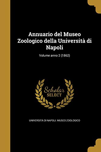 Annuario del Museo Zoologico della Universita di Napoli; Volume anno 2 cover